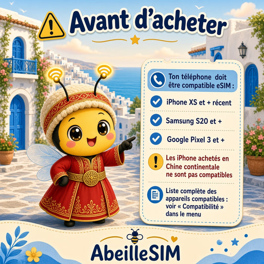 eSIM Tunisie 4G/5G · Dès 5,99 € · Activation 2 min