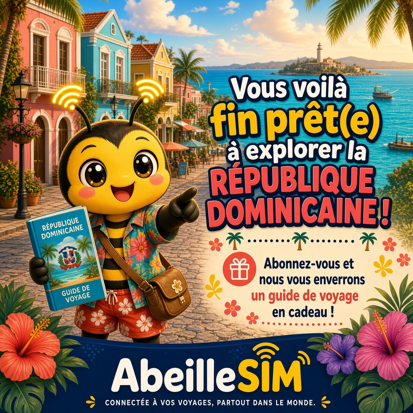 eSIM Rép. Dominicaine 4G/5G · Dès 14,99 € · Activation 2 min