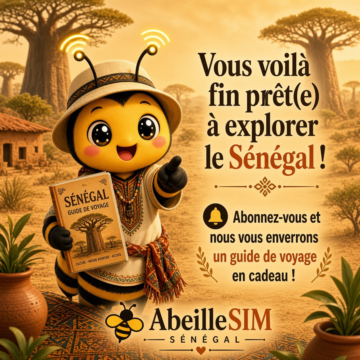 eSIM Sénégal 4G/5G · Dès 8,99 € · Activation 2 min