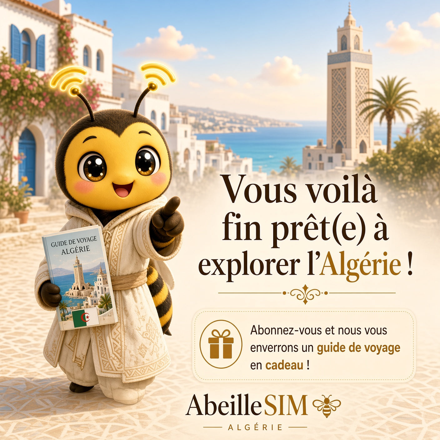 eSIM Algérie 4G/5G · Dès 5,99 € · Activation 2 min