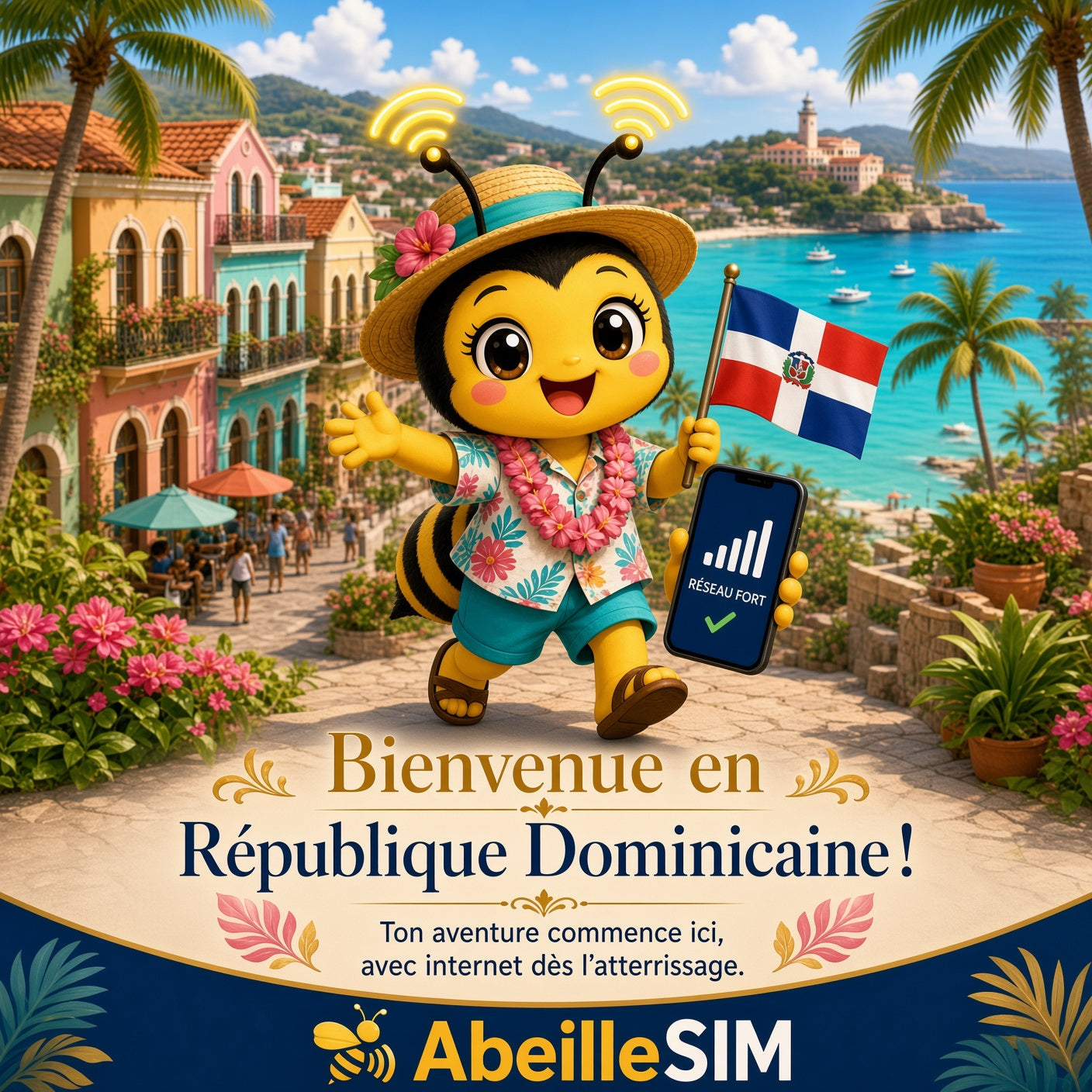 eSIM Rép. Dominicaine 4G/5G · Dès 14,99 € · Activation 2 min