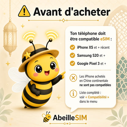 eSIM Maroc 4G/5G · Dès 5,99 € · Activation 2 min