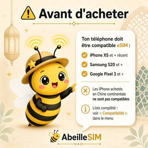 eSIM Maroc 4G/5G · Dès 5,99€ · Activation 2 min