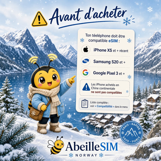 eSIM Norvège 4G/5G · Dès 5,99 € · Activation 2 min