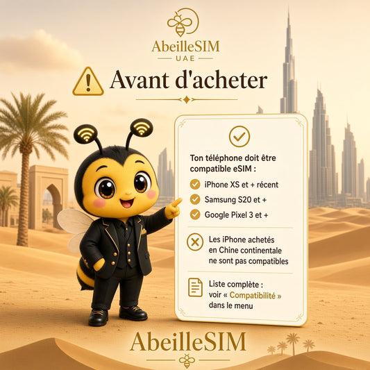 eSIM Émirats 4G/5G · Dès 6,99 € · Activation 2 min