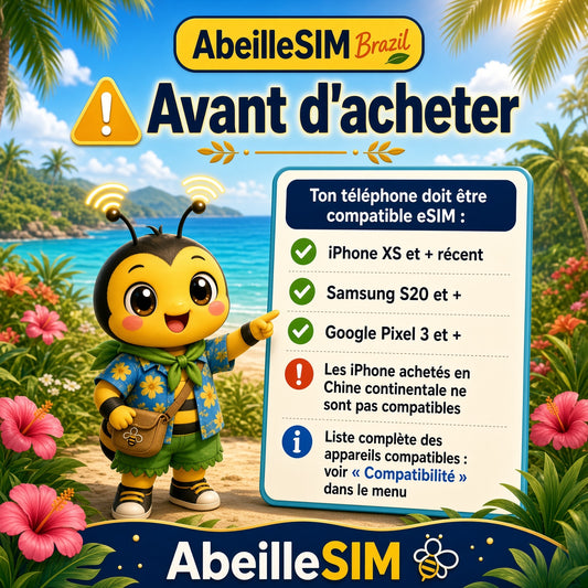 eSIM Brésil 4G/5G · Dès 8,99 € · Activation 2 min