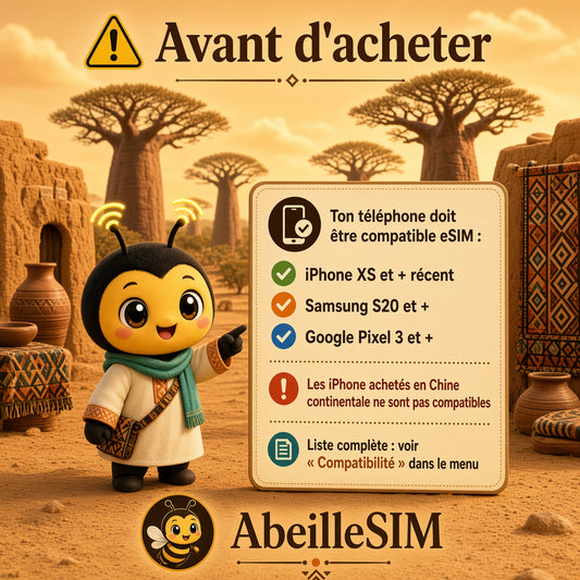 eSIM Sénégal 4G/5G · Dès 8,99 € · Activation 2 min