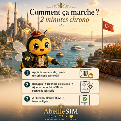 eSIM Turquie 4G/5G · Dès 5,99 € · Activation 2 min