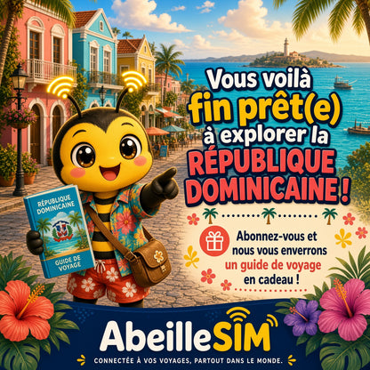 eSIM Rép. Dominicaine 4G/5G · Dès 14,99 € · Activation 2 min