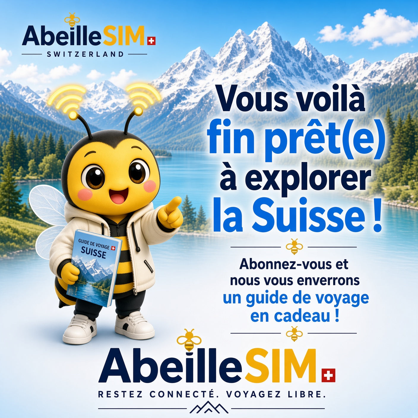 eSIM Suisse 4G/5G · Dès 5,99 € · Activation 2 min