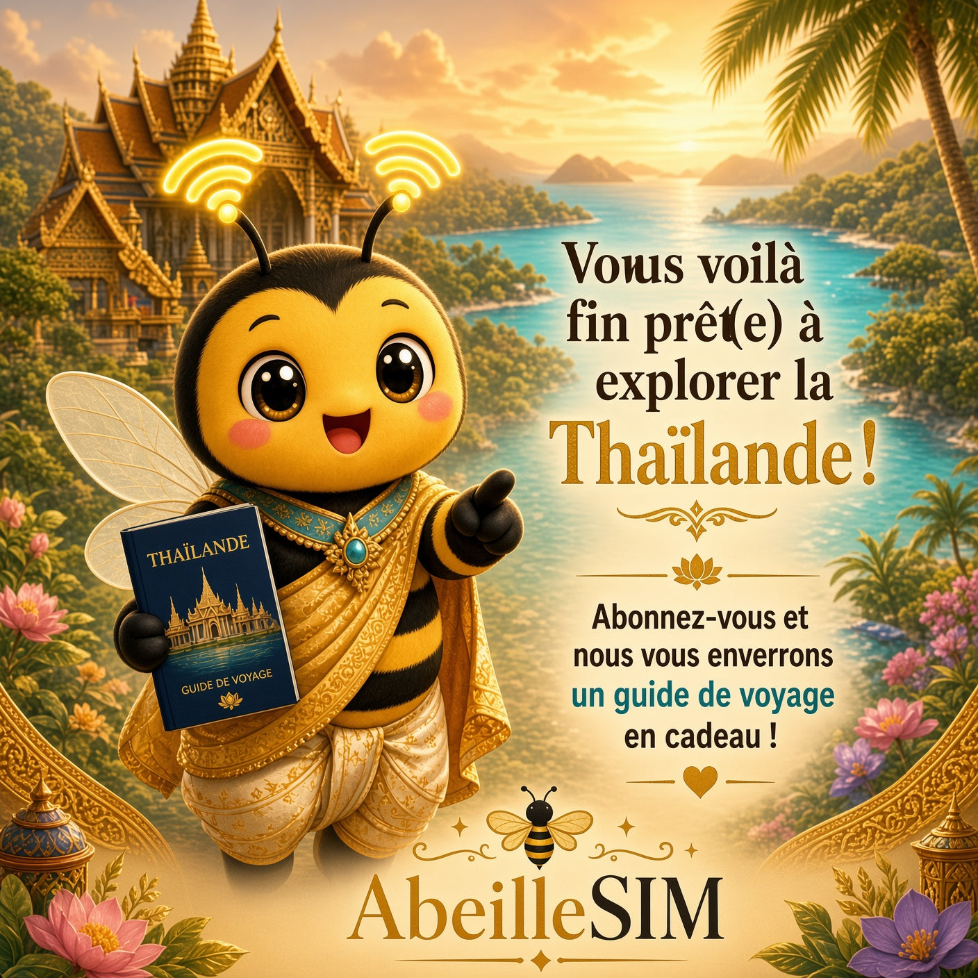 eSIM Thaïlande 4G/5G · Dès 5,99 € · Activation 2 min