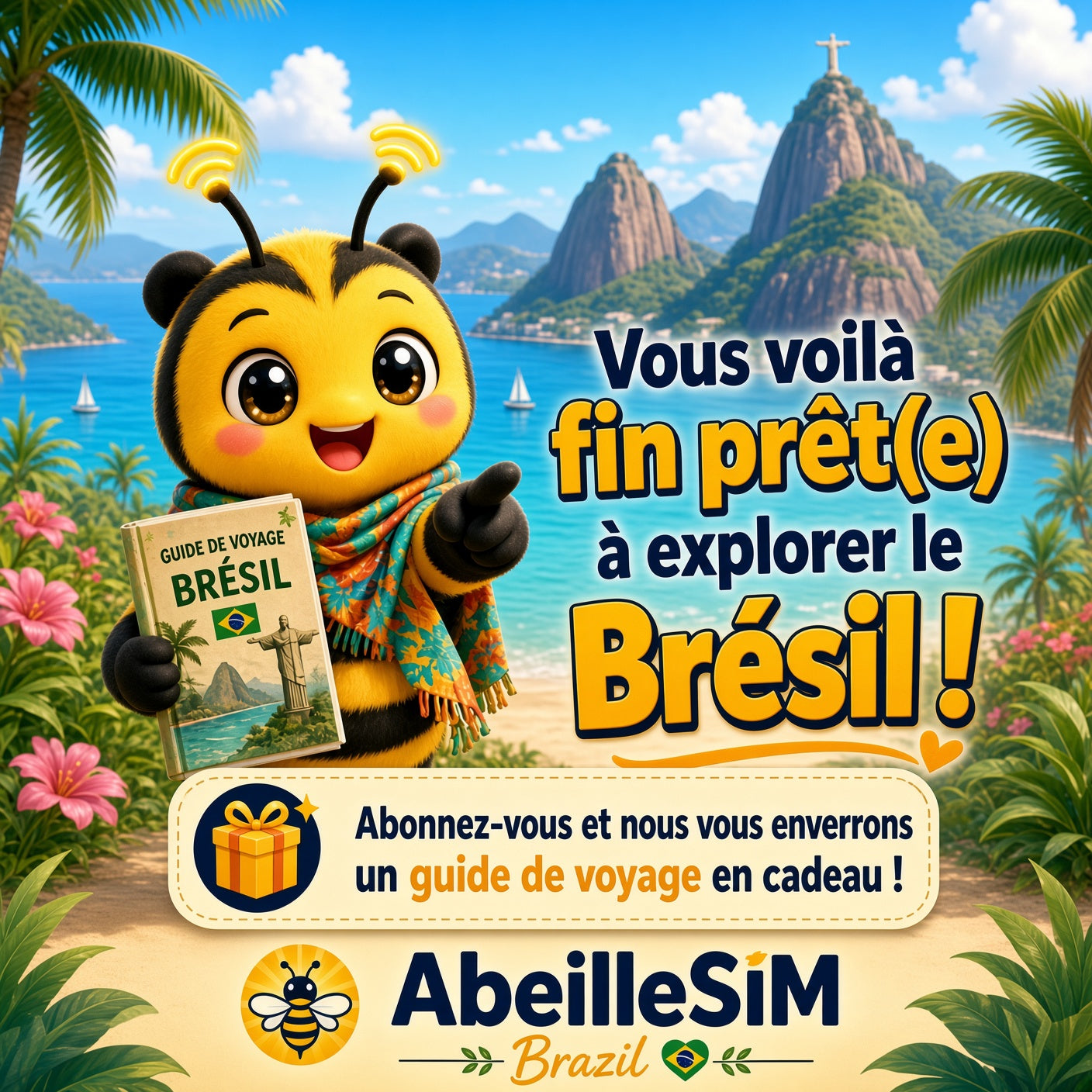 eSIM Brésil 4G/5G · Dès 8,99 € · Activation 2 min