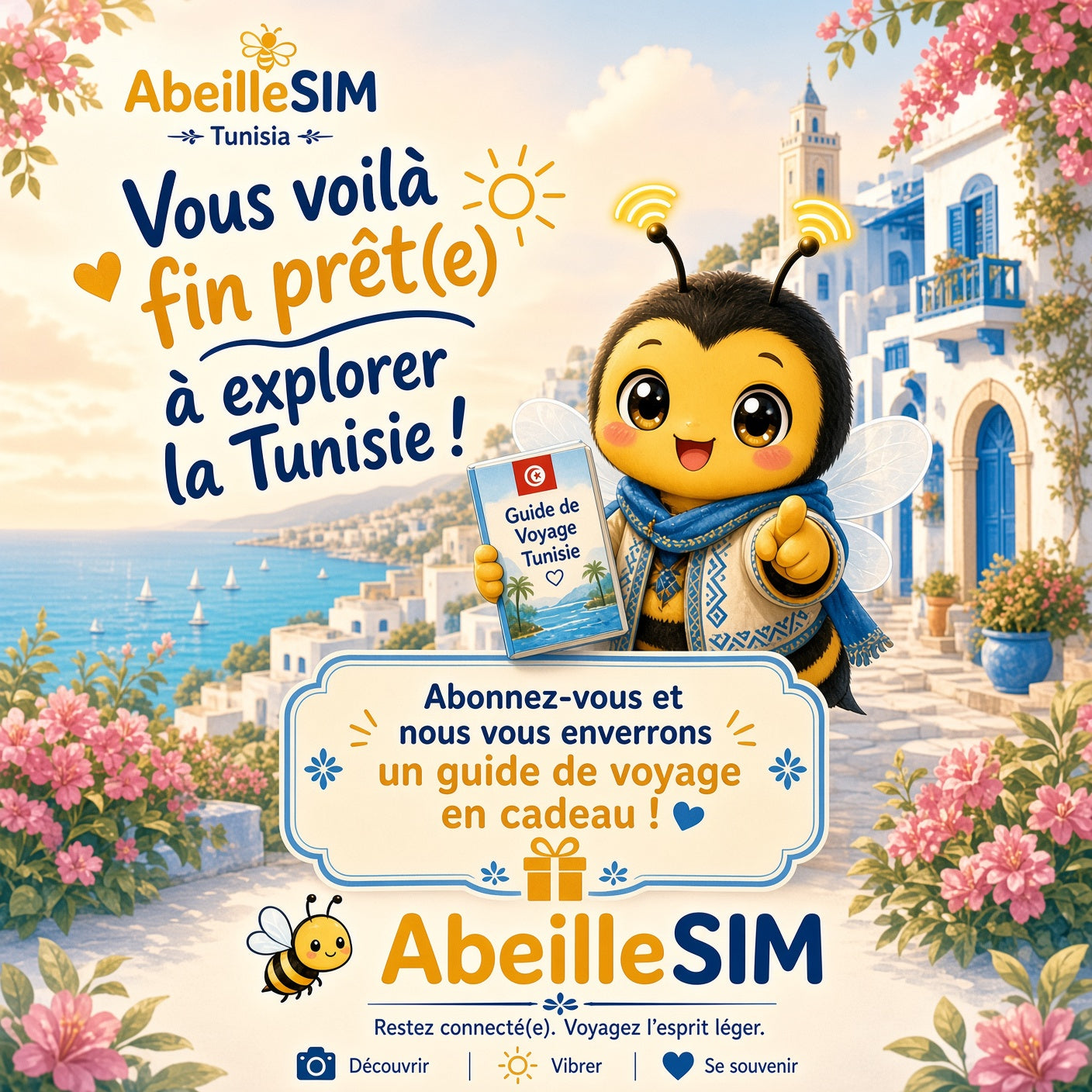 eSIM Tunisie 4G/5G · Dès 5,99 € · Activation 2 min